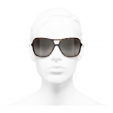 Chanel - Occhiali da Sole Pilota - Tartaruga Marrone - Chanel Eyewear