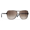 Chanel - Occhiali da Sole Pilota - Marrone Chiaro - Chanel Eyewear