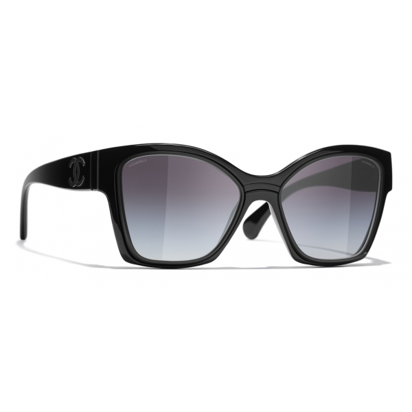 Chanel - Butterfly Sunglasses - Black Gray - Chanel Eyewear