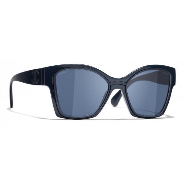 Chanel - Occhiali da Sole a Farfalla - Blu Scuro - Chanel Eyewear