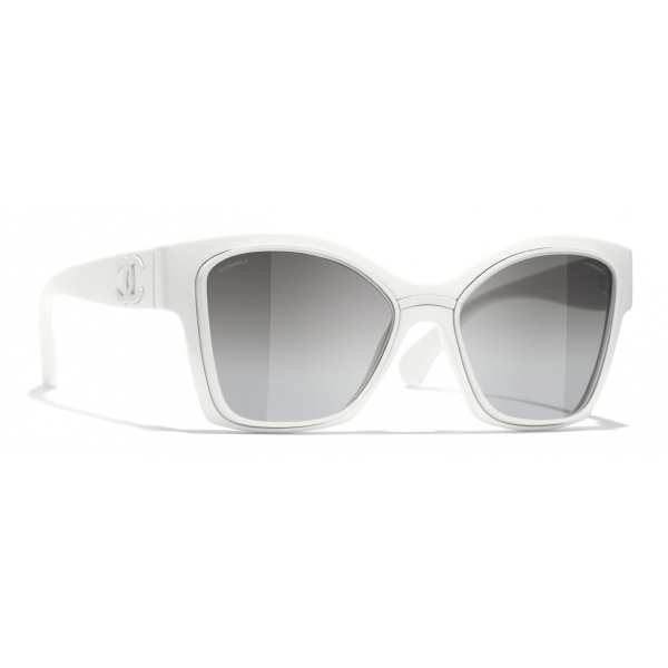 Chanel - Butterfly Sunglasses - White Gray - Chanel Eyewear