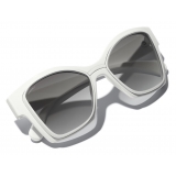 Chanel - Butterfly Sunglasses - White Gray - Chanel Eyewear