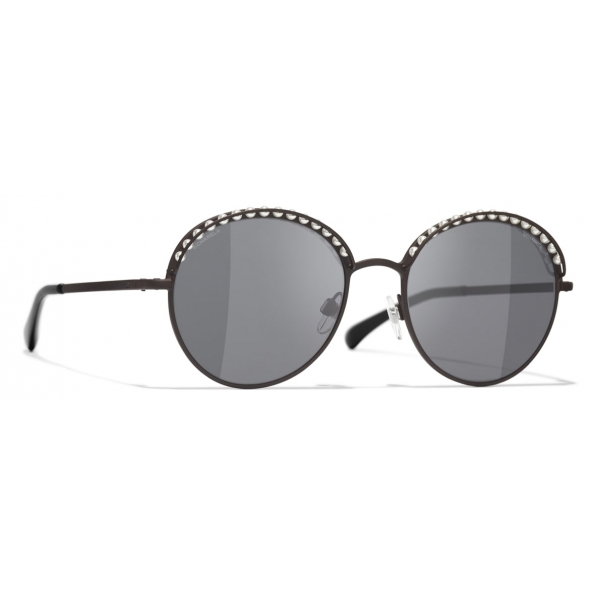 Chanel - Round Sunglasses - Brown Gray - Chanel Eyewear