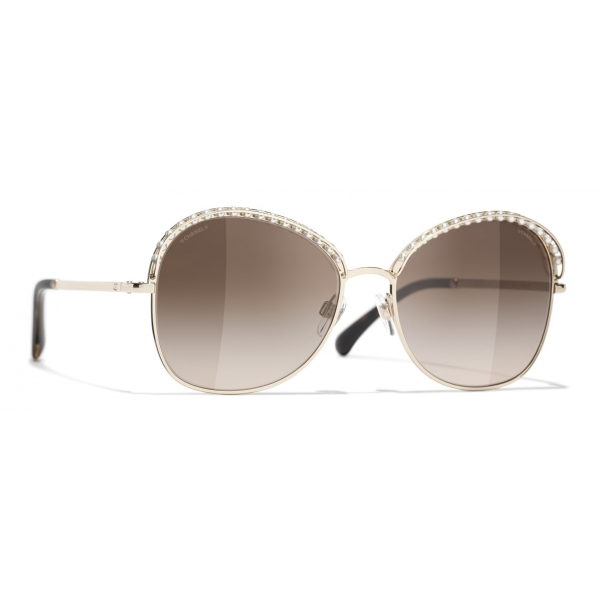 Chanel - Square Sunglasses - Gold Brown - Chanel Eyewear