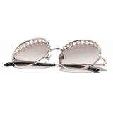 Chanel - Occhiali da Sole Rotondi - Rosa Dorato Beige - Chanel Eyewear