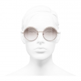 Chanel - Round Sunglasses - Pink Gold Beige - Chanel Eyewear