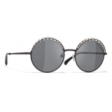 Chanel - Round Sunglasses - Brown Dark Gray - Chanel Eyewear