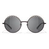 Chanel - Round Sunglasses - Brown Dark Gray - Chanel Eyewear