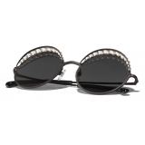 Chanel - Round Sunglasses - Brown Dark Gray - Chanel Eyewear