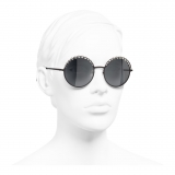 Chanel - Round Sunglasses - Brown Dark Gray - Chanel Eyewear