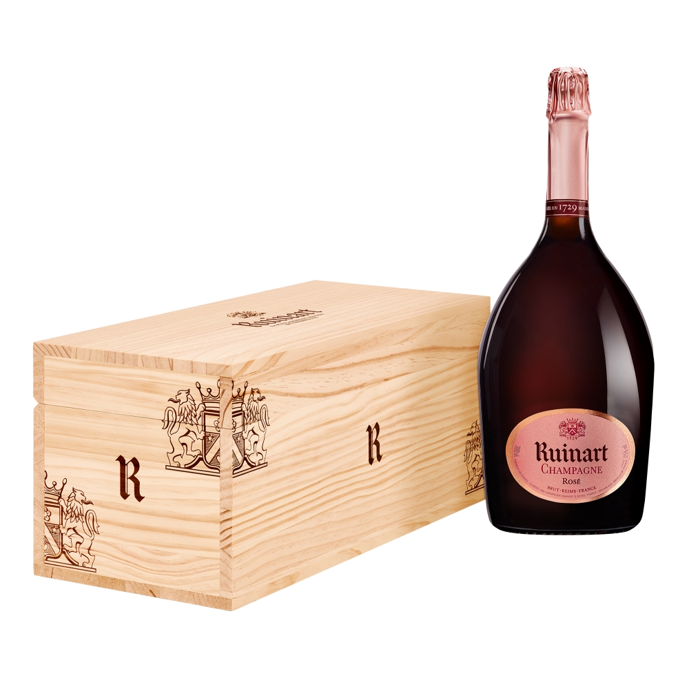 Ruinart Champagne 1729 - Rosé - Jéroboam - Cassa Legno - Chardonnay - Luxury Limited Edition - 3 l