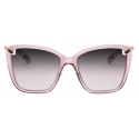 Bulgari -Heart Acetate Square Sunglasses - Transparent Pink - Serpenti Collection - Sunglasses - Bulgari Eyewear