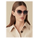 Bulgari -Heart Acetate Square Sunglasses - Transparent Pink - Serpenti Collection - Sunglasses - Bulgari Eyewear