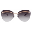 Bulgari - Serpenti - Flyingscale Butterfly Metal Sunglasses - Pink Gold Gray - Serpenti Collection - Bulgari Eyewear