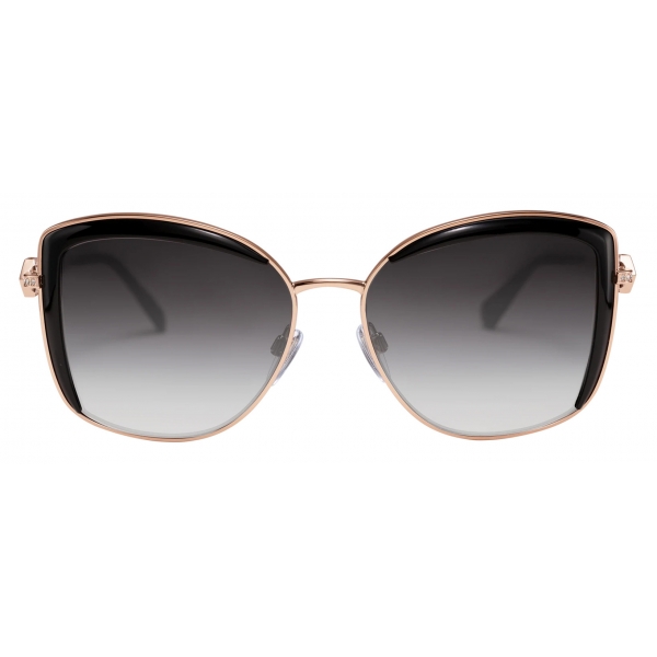 Bulgari - Squared Metal Sunglasses with Serpenti Openwork Metal Décor ...