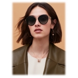 Bulgari - Serpenti - Rounded Metal Sunglasses - Black - Serpenti Collection - Sunglasses - Bulgari Eyewear