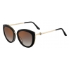 Cartier - Butterfly - Black Composite Graduated Gray Lenses with Golden Flash - Trinity Collection - Cartier Eyewear
