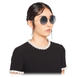 Miu Miu - Miu Miu La Mondaine Sunglasses - Round - Gradient Smoky Gray - Sunglasses - Miu Miu Eyewear