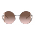 Miu Miu - Miu Miu Noir Sunglasses - Round - Cameo Beige Crystals - Sunglasses - Miu Miu Eyewear