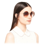 Miu Miu - Miu Miu Noir Sunglasses - Round - Cameo Pink Tortoiseshell - Sunglasses - Miu Miu Eyewear