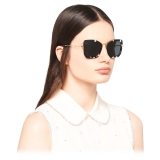 Miu Miu - Miu Miu Délice Sunglasses - Cat-Eye - Black White Tortoiseshell - Sunglasses - Miu Miu Eyewear
