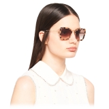 Miu Miu - Miu Miu Délice Sunglasses - Cat-Eye - Cameo Pink Tortoiseshell - Sunglasses - Miu Miu Eyewear