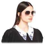 Miu Miu - Occhiali Miu Miu La Mondaine - Forma Irregolare - Argento Antracite Sfumato - Occhiali da Sole - Miu Miu Eyewear