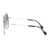 Miu Miu - Miu Miu La Mondaine Sunglasses - Irregular Shape - Silver Gradient Anthracite Gray - Sunglasses - Miu Miu Eyewear