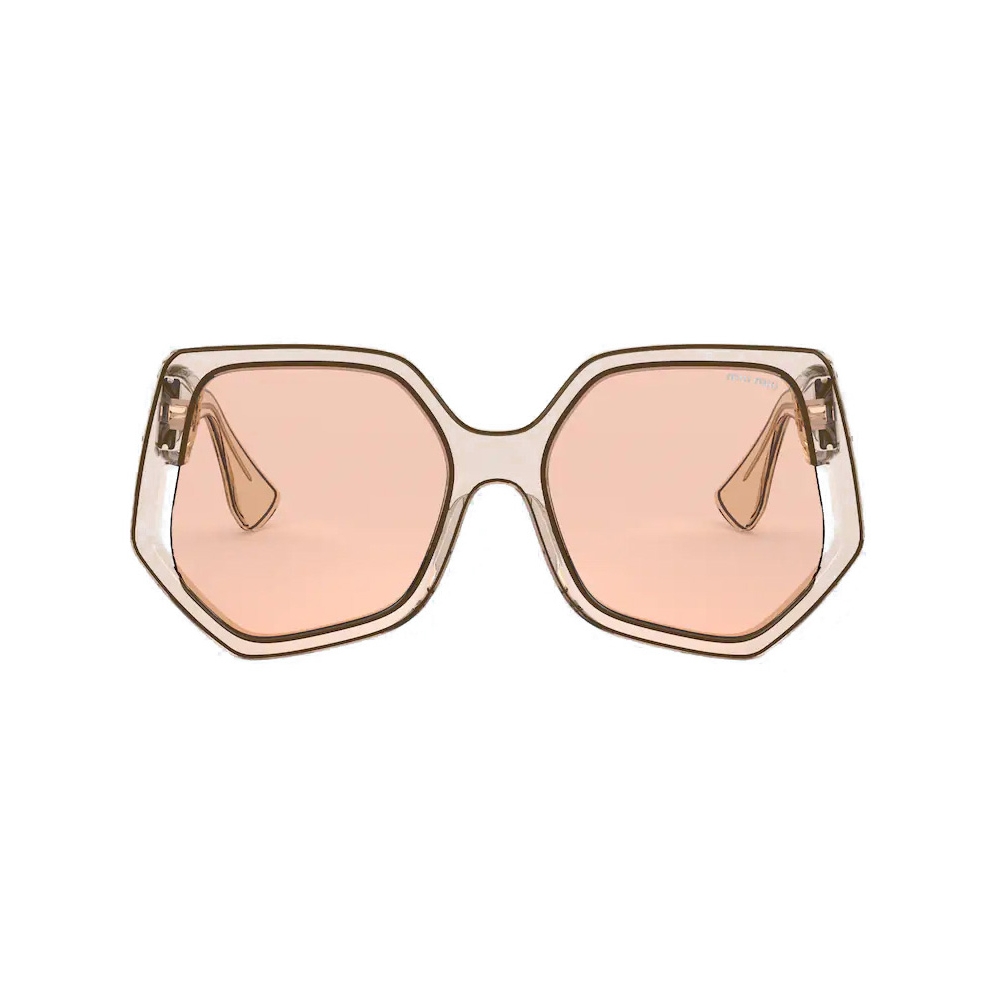 Miu Miu - Occhiali Miu Miu La Mondaine - Forma Irregolare - Marrone Cristallo - Occhiali da Sole - Miu Miu Eyewear