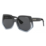 Miu Miu - Miu Miu La Mondaine Sunglasses - Irregular Shape - Gradient Black - Sunglasses - Miu Miu Eyewear