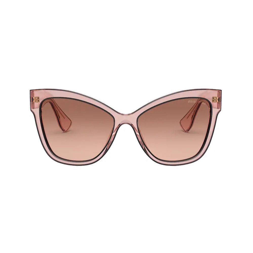 Miu Miu - Occhiali Miu Miu La Mondaine - Farfalla - Rosa Antico Cristallo Nero - Occhiali da Sole - Miu Miu Eyewear
