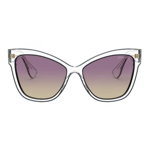 Miu Miu - Miu Miu La Mondaine Sunglasses - Butterfly - Violet Crystal Black - Sunglasses - Miu Miu Eyewear