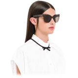 Miu Miu - Miu Miu La Mondaine Sunglasses - Butterfly - Dark Brown Crystal Black - Sunglasses - Miu Miu Eyewear