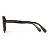 Stella McCartney - Shiny Black Square Sunglasses - Shiny Black - Sunglasses - Stella McCartney Eyewear