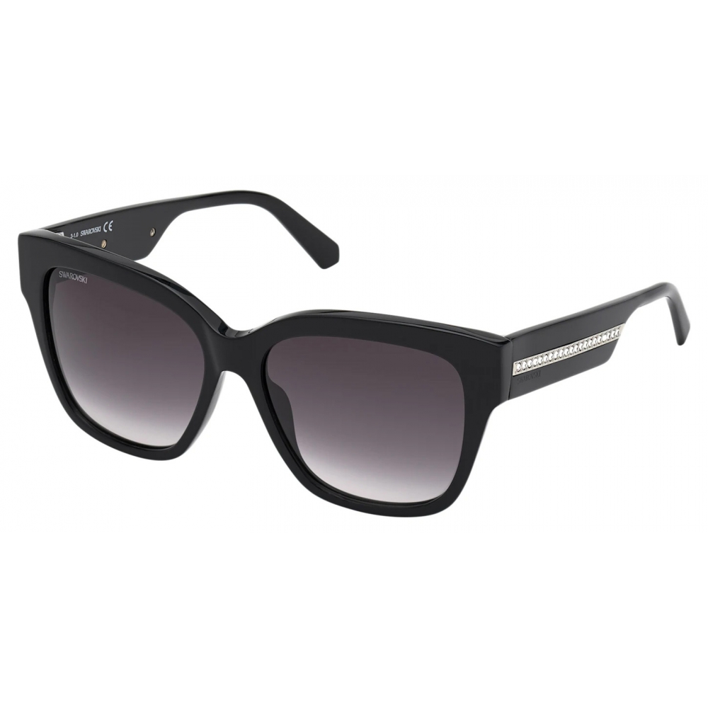 Swarovski - Swarovski Sunglasses - SK0305 01B - Black - Sunglasses ...