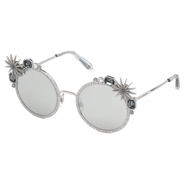 Swarovski - Fluid Cat Eye Sunglasses - SK0273-P - Blue - Sunglasses - Swarovski Eyewear