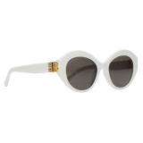 Balenciaga - Dynasty Oval Sunglasses - White - Sunglasses - Balenciaga Eyewear