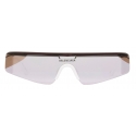 Balenciaga - Ski Rectangle Sunglasses - White - Sunglasses - Balenciaga Eyewear