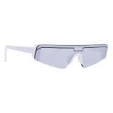 Balenciaga - Ski Rectangle Sunglasses - White - Sunglasses - Balenciaga Eyewear