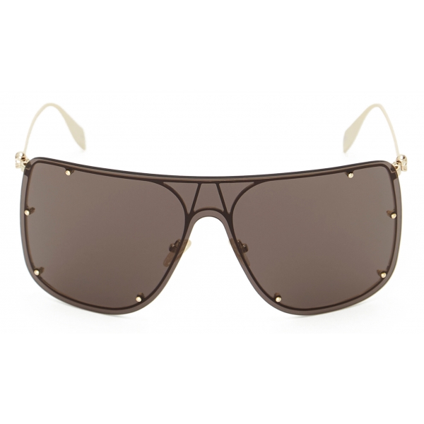 Alexander McQueen - Skull Panthos Metal Sunglasses - Gold Light