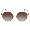 Alexander McQueen - Occhiali da Sole Rotondi con Teschio Leggero - Marrone - Alexander McQueen Eyewear