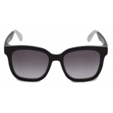 Alexander McQueen - Occhiali da Sole Quadrati Court - Nero Grigio - Alexander McQueen Eyewear
