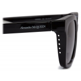 Alexander McQueen - Occhiali da Sole Quadrati Court - Nero Grigio - Alexander McQueen Eyewear
