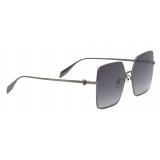 Alexander McQueen - Light Skull Square Sunglasses - Ruthenium Grey - Alexander McQueen Eyewear