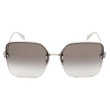 Alexander McQueen - Skull Jeweled Square Sunglasses - Black Gold - Alexander McQueen Eyewear