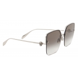Alexander McQueen - Skull Jeweled Square Sunglasses - Black Gold - Alexander McQueen Eyewear