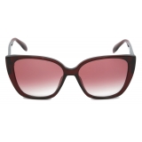 Alexander McQueen - Seal Sunglasses - Burgundy - Alexander McQueen Eyewear