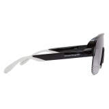 Alexander McQueen - Court Visor Sunglasses - Black Grey - Alexander McQueen Eyewear