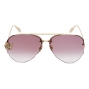 Alexander McQueen - Butterfly Jewelled Sunglasses - Gold Violet - Alexander McQueen Eyewear