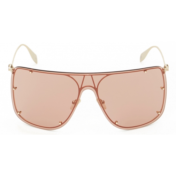 Alexander McQueen - Occhiali da Sole con Maschera Skull - Oro Marrone - Alexander McQueen Eyewear